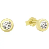 Amor Ohrstecker für Damen, Gold 375, Zirkonia (synth.) amor Gold