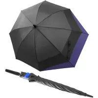 Doppler Specials Fiber Long Stockschirm 80 cm Doppler Grau/royalblau