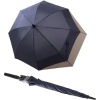 Doppler Stockregenschirm "Fiber Long AC Move navy/grau"
