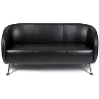 Hjh OFFICE ST. LUCIA | 3-Sitzer - Lounge Sofa Schwarz