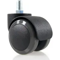 Hjh OFFICE 5x ROLO M10/50mm Hartböden - Stuhlrollen Schwarz