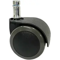 Hjh OFFICE 5x ROLO EASY 10mm/50mm Hartböden - Stuhlrollen Schwarz