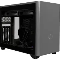 Cooler Master NR200P MAX, Small Form Factor (SFF), PC, Schwarz, Grau, Mini-ITX, ABS, Netz, SGCC, Stahl, Gehärtetes Glas, 6,7 cm