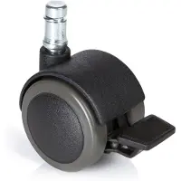 Hjh OFFICE 5x ROLO STOP 11mm/50mm Hartböden - Stuhlrollen Schwarz