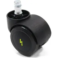 Hjh OFFICE 5x ROLO ESD 10mm/50mm Hartböden - Stuhlrollen Schwarz