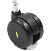 Hjh OFFICE 5x ROLO ESD 11mm/65mm Hartböden - Stuhlrollen Schwarz