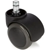 Hjh OFFICE 5x ROLO 10mm/50mm Hartböden - Stuhlrollen Schwarz