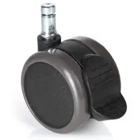 Hjh OFFICE 5x ROLO STOP 10mm/65mm Hartböden - Stuhlrollen Schwarz