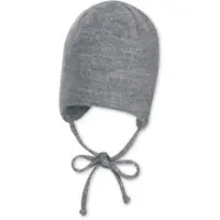 Sterntaler Mütze Wolle in silber mel. | Gr.: 37 cm