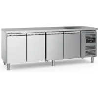 Ecofrost Gastro Edelstahl Kühltisch Kühltheke 4 Türen 2230x600x850mm 449l +2/+8°C