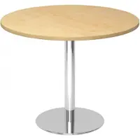 Hjh OFFICE PRO BISTRO F100R C - System Konferenztisch Ahorn Chrom Ø 100