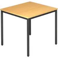 Hjh OFFICE PRO DORAN DR08 D - Buche 80 x 80 mit Rund-Rohr/Schwarz