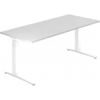 Hjh OFFICE PRO XTRA XB 19 WW - Weiß 180 x 80 höhenverstellbar