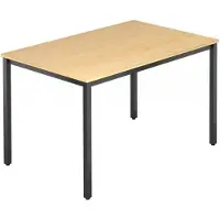 Hjh OFFICE PRO DORAN DQ12 D - Ahorn 120 x 80 mit Vierkant-Rohr/Schwarz