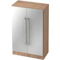 Hjh OFFICE PRO SIGNA G 7550 CE - Nussbaum/Silber 3 OH Schrank Chromgriff Metall