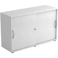 Hjh OFFICE PRO BETA 1752S - Weiß 2 OH Schiebetürenschrank Bogengriff Metall