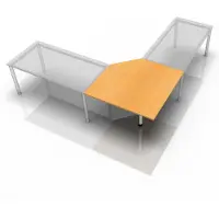 Hjh OFFICE PRO QT12 - Trapezplatte 120x120 Buche