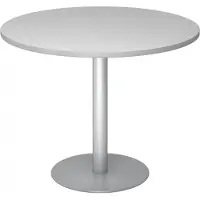 Hjh OFFICE PRO BISTRO F100R S - System Konferenztisch Grau Silber Ø 100