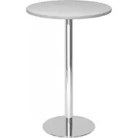 Hjh OFFICE PRO BISTRO H80R C - System Konferenztisch Grau Chrom Ø 80