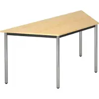 Hjh OFFICE PRO DORAN DRTR C - Ahorn 160 x 69 mit Rund-Rohr/Chrom