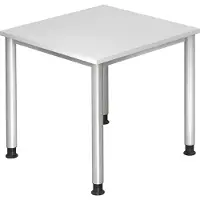 Hjh OFFICE PRO HILO 8 S - Weiß 80 x 80 höhenverstellbar
