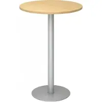 Hjh OFFICE PRO BISTRO H80R S - System Konferenztisch Ahorn Silber Ø 80