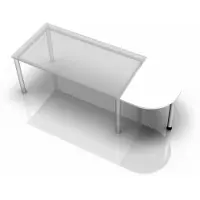 Hjh OFFICE PRO QA60 - Ansatztisch 60x80 Weiß