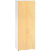 Hjh OFFICE PRO BETA 9 | Schrank mit Türen | 6 OH - Weiß/Ahorn