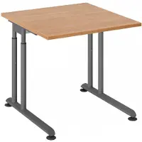 Hjh OFFICE PRO ZENO 8 G | 80x80 - 80 x 80 höhenverstellbar Nussbaum/Graphit
