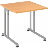Hjh OFFICE PRO ZENO 8 S | 80x80 - 80 x 80 Buche/Silber höhenverstellbar