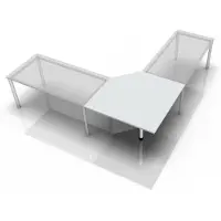Hjh OFFICE PRO XBT12 W - Trapezplatte 120x120 Grau
