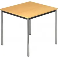 Hjh OFFICE PRO DORAN DR08 C - Buche 80 x 80 mit Rund-Rohr/Chrom