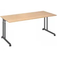 Hjh OFFICE PRO ZENO 19 G | 180x80 - 180 x 80 h?henverstellbar Eiche/Graphit