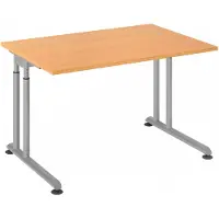 Hjh OFFICE PRO ZENO 12 S | 120x80 - 120 x 80 Buche/Silber h?henverstellbar
