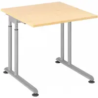 Hjh OFFICE PRO ZENO 8 S | 80x80 - 80 x 80 Ahorn/Silber höhenverstellbar