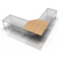 Hjh OFFICE PRO XBT12 G - Trapezplatte 120x120 Eiche