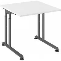 Hjh OFFICE PRO ZENO 8 G | 80x80 - 80 x 80 höhenverstellbar Weiß/Graphit
