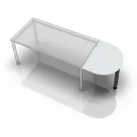 Hjh OFFICE PRO LA60 G - Ansatztisch 60x80 Grau