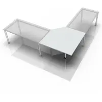 Hjh OFFICE PRO XBT12 S - Trapezplatte 120x120 Grau