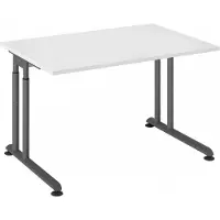 Hjh OFFICE PRO ZENO 12 G | 120x80 - 120 x 80 h?henverstellbar Wei?/Graphit