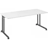 Hjh OFFICE PRO ZENO 19 G | 180x80 - 180 x 80 h?henverstellbar Wei?/Graphit