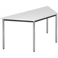 Hjh OFFICE PRO DORAN DRTR C - Weiß 160 x 69 mit Rund-Rohr/Chrom