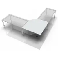 Hjh OFFICE PRO XBT12 G - Trapezplatte 120x120 Grau