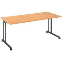 Hjh OFFICE PRO ZENO 19 G | 180x80 - 180 x 80 h?henverstellbar Buche/Graphit
