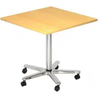 Hjh OFFICE PRO BISTRO 88Q C - System Konferenztisch Buche 80 x 80 Chrom