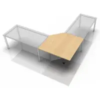Hjh OFFICE PRO LT12 G - Trapezplatte 120x120 Ahorn