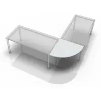 Hjh OFFICE PRO XBE91 G - Eckwinkel rund 80x80 Grau