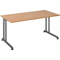 Hjh OFFICE PRO ZENO 16 G | 160x80 - 160 x 80 h?henverstellbar Nussbaum/Graphit