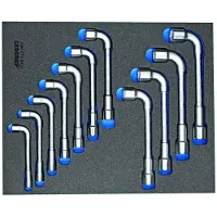 Gedore 2005 CT2-25PK Doppelsteckschlüssel-Satz in Check-Tool-Modul, 11-teilig, 2841851