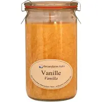 Kerzenfarm Duftkerze im XL-Weckglas, Vanille, 100% pflanzliches Stearin, , mit reinen ätherischen Ölen, Brenndauer ca. 40h